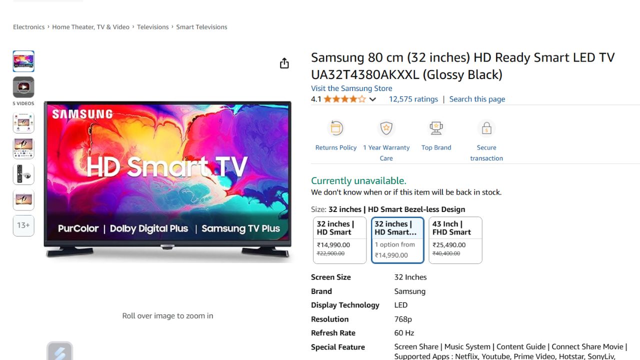 Top 5 Best Selling Smart TV