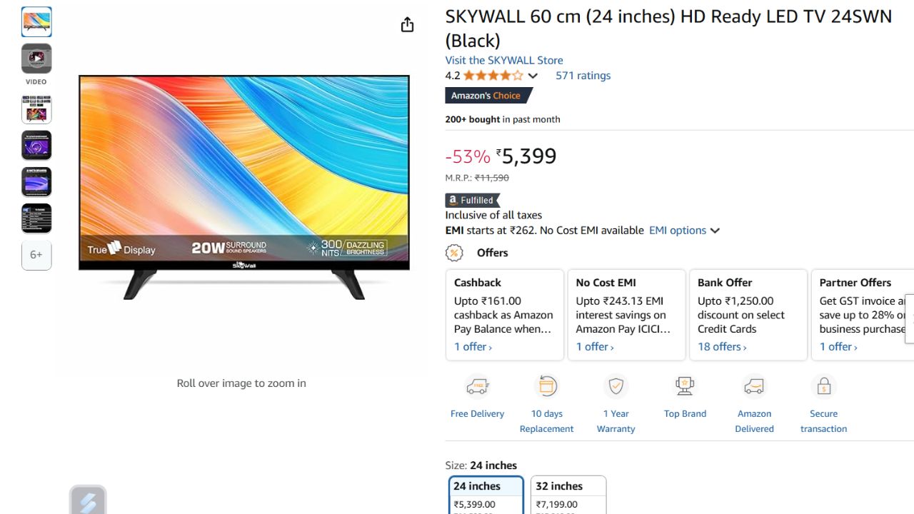 Smart LED TV Under Rupees 7000
