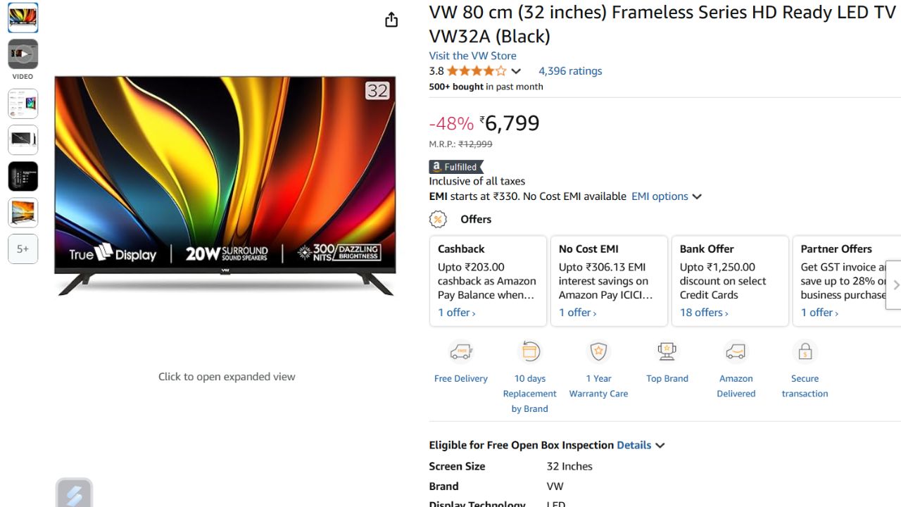 Smart LED TV Under Rupees 7000