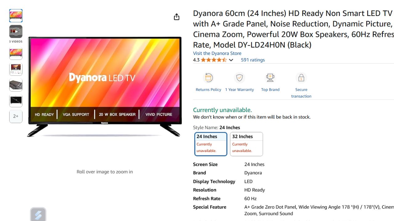Smart LED TV Under Rupees 7000