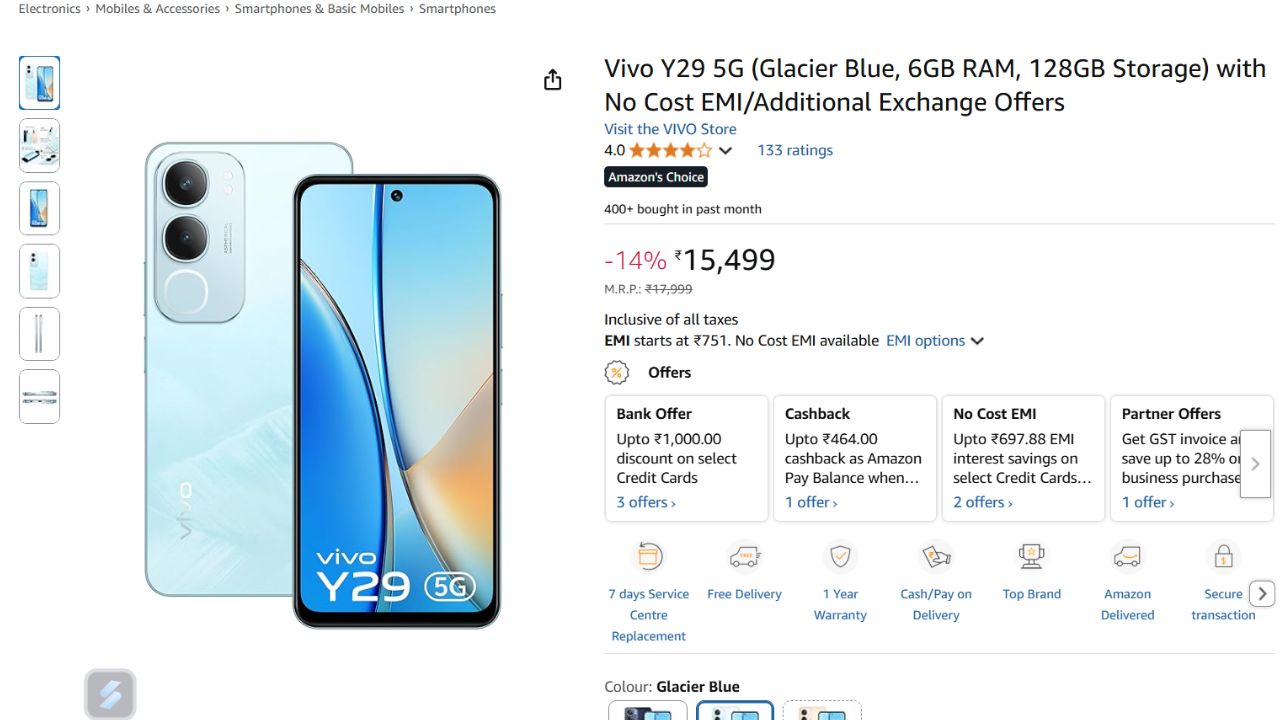 Vivo Y9 5G Discount