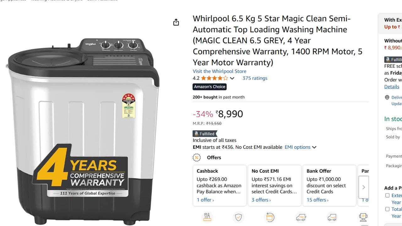 Best Washing Machine Under 10000