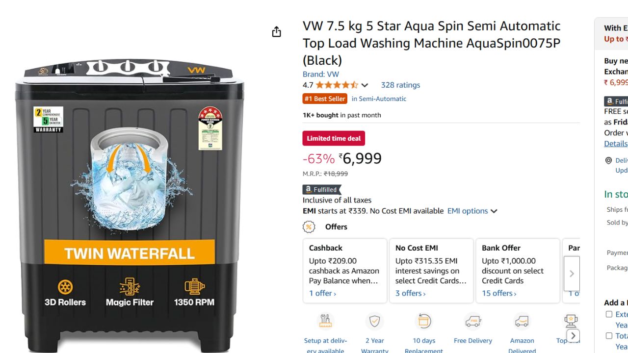 Best Washing Machine Under 10000